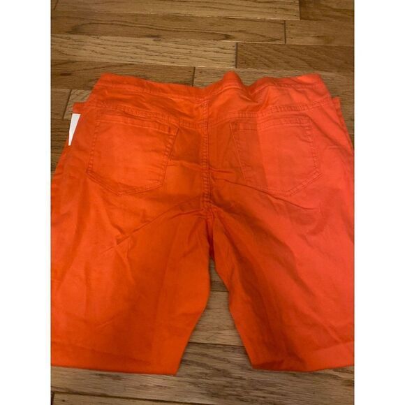 NWT Jaclyn Smith, women’s coral/orange high elastic waist straight leg pants XXL - Picture 6 of 10
